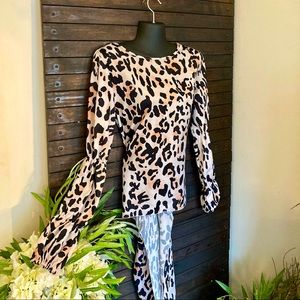 Leopard Blouse with train